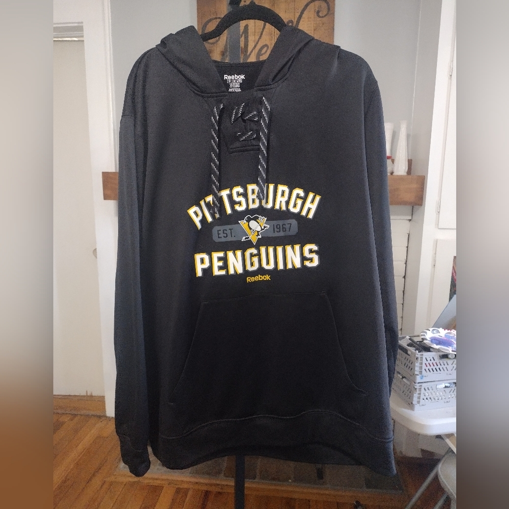 Reebok Black Pittsburgh Penguins Hoodie